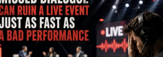 Missed Dialogue Can Ruin a Live Event Just as Fast as a Bad Performance