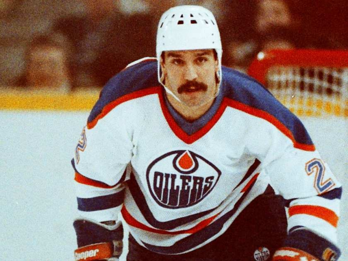 1982-83 Charlie Huddy Game Worn Edmonton Oilers Jersey. Hockey, Lot  #81789