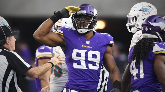 #87 Overall, Danielle Hunter, Minnesota Vikings, #14 Defensive End