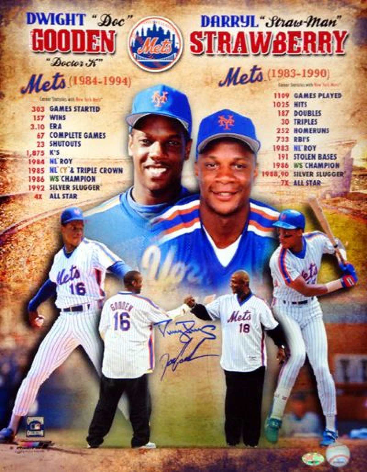 Mets to retire numbers of Darryl Strawberry, Doc Gooden