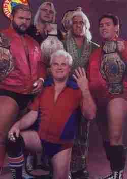 The Four Horsemen: Ric Flair, Tully Blanchard, Arn Anderson, Barry Windham & J.J. Dillon