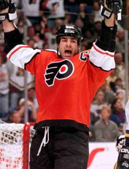The Philadelphia Flyers retire the #88 of Eric Lindros