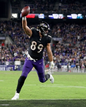 #96 Overall, Mark Andrews, Baltimore Ravens, #4 Tight End