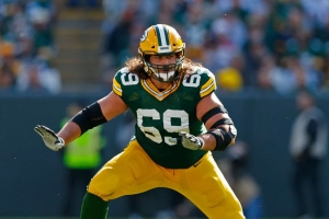 #27 Overall, David Bahktiari, Green Bay Packers, Left Tackle, #6 Offensive Lineman