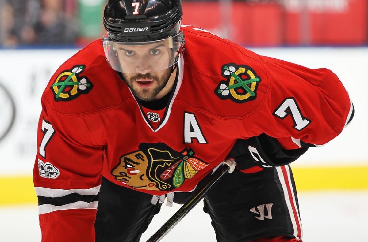 Brent Seabrook's Iconic Hairstyle at Soldier Field