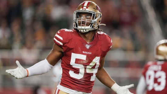#49 Overall, Fred Warner, San Francisco 49ers Linebacker, #4 Defensive Lineman/Linebacker: Interior Lineman