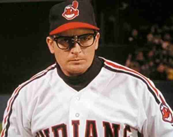Charlie Sheen Signed Indians Major League Ricky Vaughn Wild