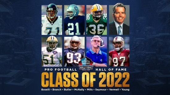The Pro Football Hall of Fame announces the Class of 2022
